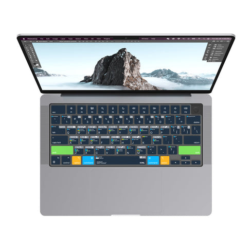JCPal VerSkin Adobe Photoshop Shortcuts Keyboard Protector for MacBook Pro 14 (M3 2023 / M2 2023 / M1 2021), MacBook Pro 16 (M3 2023 / M2 2023 / M1 2021), MacBook Air 13.6 (M3 2024 / M2 2022), MacBook Air 15.3 (M3 2024 / M2 2023)